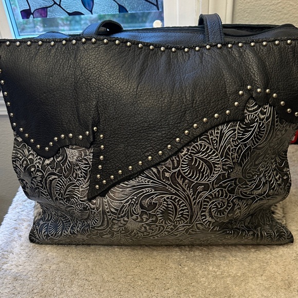 Black and Silver Studded Women's Bag